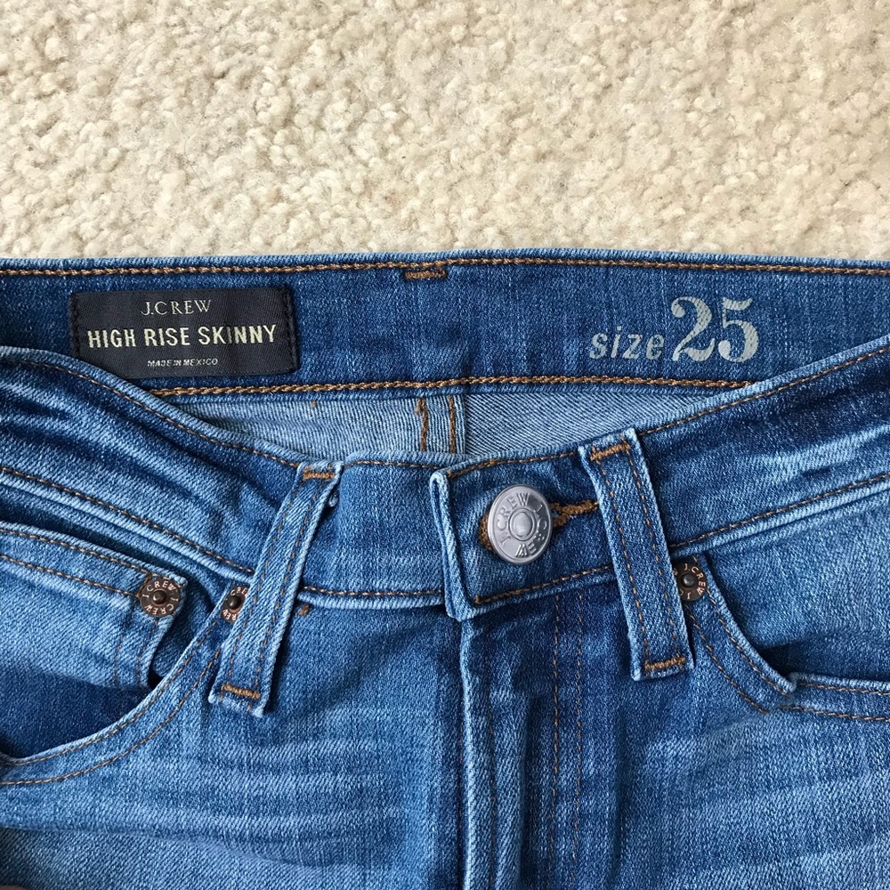 J CREW high rise skinny size 25